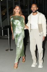 CHRISSY TEIGEN and John Legend Arrives at Cult Gaia Fashion Show in Los Angeles 11/14/2023