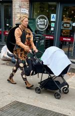 CLAIRE DANES Out with Her Baby on Halloween in New York 10/31/2023
