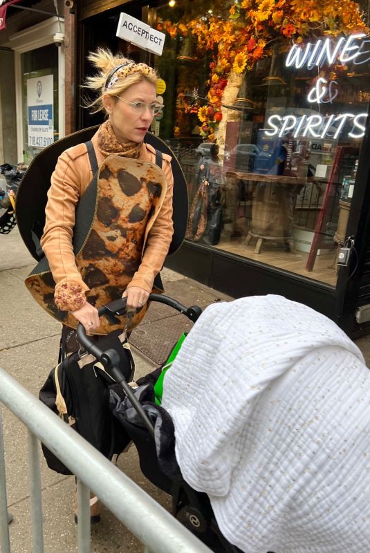 CLAIRE DANES Out with Her Baby on Halloween in New York 10/31/2023