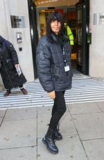 CLAUDIA WINKLEMAN Arrives at Her Weekly Radio Show in London 11/11/2023