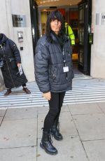 CLAUDIA WINKLEMAN Arrives at Her Weekly Radio Show in London 11/11/2023