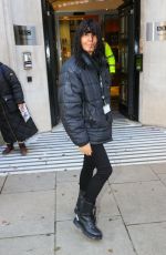 CLAUDIA WINKLEMAN Arrives at Her Weekly Radio Show in London 11/11/2023