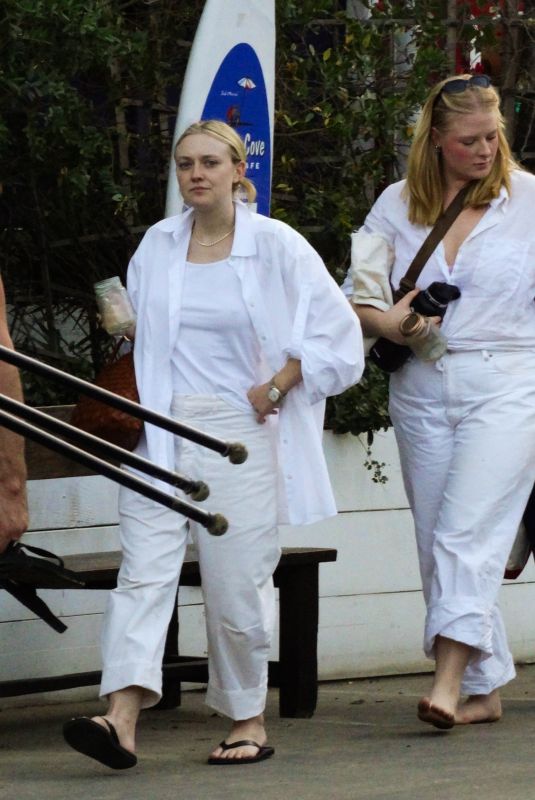 DAKOTA FANNING Out with Friends and Family on the Beach in Malibu 11/12/2023