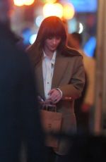 DAKOTA JOHNSON and EMMA ROBERTS Out for Dinner in New York 11/14/2023