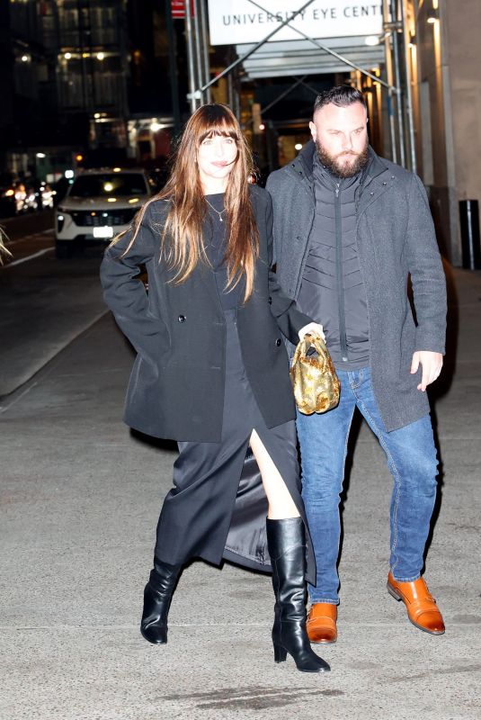 DAKOTA JOHNSON Arrives at SNL After-Party at STK in New York 11/11/2023