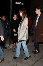 DAKOTA JOHNSON Arrivves at Danny and The Deep Blue Sea Opening Night in New York 11/13/2023