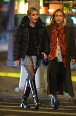 DAKOTA JOHNSON, EMMA ROBERTS , Michael Kors and Lance LePere at Via Carota in New York 11/14/2023
