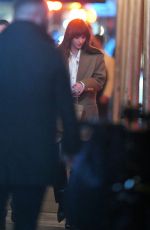 DAKOTA JOHNSON, EMMA ROBERTS , Michael Kors and Lance LePere at Via Carota in New York 11/14/2023