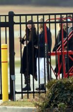 DAKOTA JOHNSON Getting on a Helicopter in Hamptons 11/26/2023