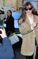 DAKOTA JOHNSON Leaves Plaza Hotel After Receiving Hope Award for Depression Advocacy in New York 11/14/2023