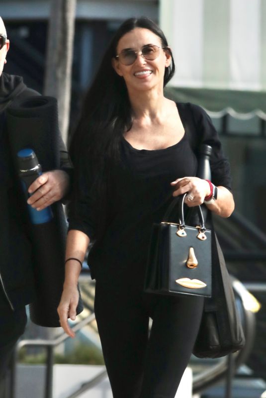 DEMI MOORE Leaves Morning Yoga Class in Studio City 11/25/2023