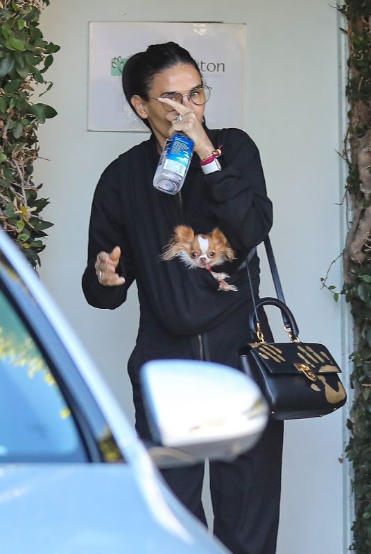 DEMI MOORE Leaves Terri Lawton Spa in Los Angeles 11/17/2023