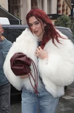 DUA LIPA Arrives at Capital Breakfast Radio in London 11/08/2023