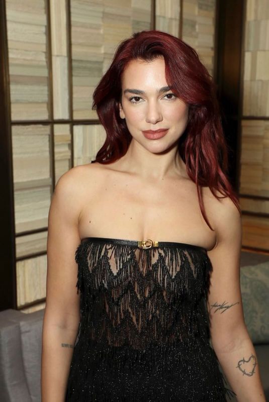 DUA LIPA at Barbie Gotham Global Icon and Creator Tribute Award Celebration in New York 11/28/2023