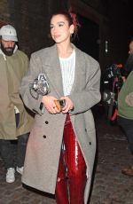 DUA LIPA Leaves Chiltern Firehouse in London 11/10/2023