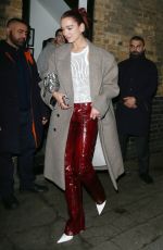 DUA LIPA Leaves Chiltern Firehouse in London 11/10/2023