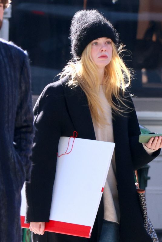 ELLA FANNING Out Shopping in New York 11/03/2023