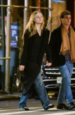 ELLE FANNING and Gus Wenner Night Out in New York 11/03/2023