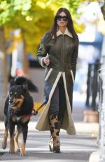 EMILY RATAJKOWSKI in a Green Winter Coat and Cow Printed Boots Out in Ney York 11/20/2023