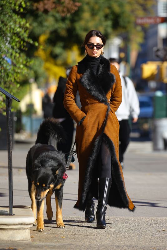 EMILY RATAJKOWSKI Out for Coffee with Her Dog in New York 11/15/2023
