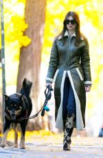 EMILY RATAJKOWSKI Out Walking Her Dog in New York 11/20/2023