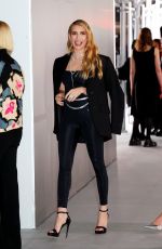 EMMA ROBERTS Arrives at Swarovski x SKIMS Event in New York 11/07/2023