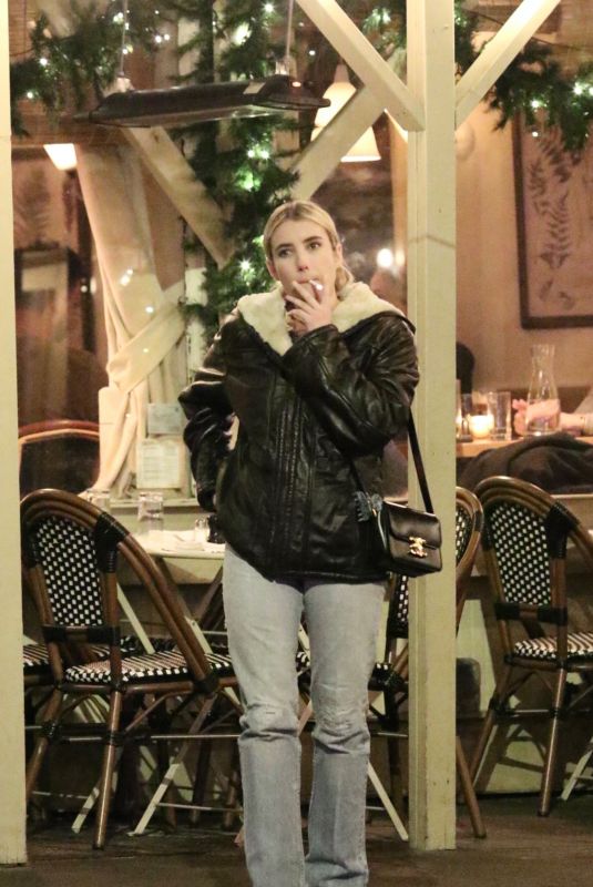EMMA ROBERTS Out for Dinner in New York 11/25/2023