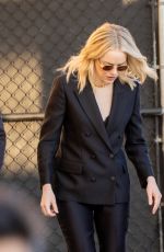 EMMA STONE Arrives at Jimmy Kimmel Live! in Hollywood 11/16/2023