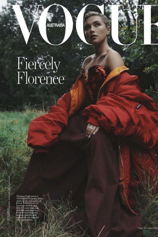 FLORENCE PUGH in Vogue Australia, November 2023