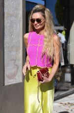 GIA SKOVA Out for Coffee at Caffe Luxxe on Montana Ave in Santa Monica 11/10/2023