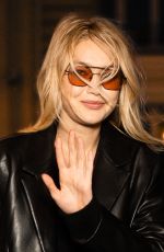 GIGI HADID Arrives at Royal Monceau in Paris 11/17/2023