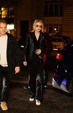 GIGI HADID Arrives at Royal Monceau in Paris 11/17/2023