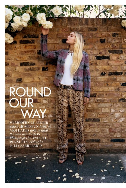 GIGI HADID in British Vogue, December 2023