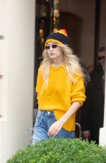 GIGI HADID Leaves Her Hotel in Paris 11/24/2023