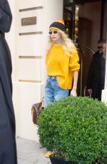 GIGI HADID Leaves Her Hotel in Paris 11/24/2023