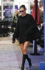 HAILEY BIEBER and JUSTINE SKYE Oit for Dinner with a Friend at Sushi Park in West Hollywood 11/29/2023