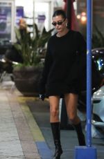 HAILEY BIEBER and JUSTINE SKYE Oit for Dinner with a Friend at Sushi Park in West Hollywood 11/29/2023
