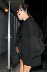 HAILEY BIEBER and JUSTINE SKYE Oit for Dinner with a Friend at Sushi Park in West Hollywood 11/29/2023