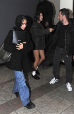 HAILEY BIEBER and ZOE KRAVITZ at Sushi Park in West Hollywood 11/08/2023