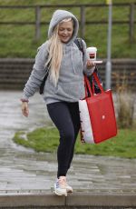 HANNAH SPEARITT Leaves Dancing on Ice Training in London 11/02/2023