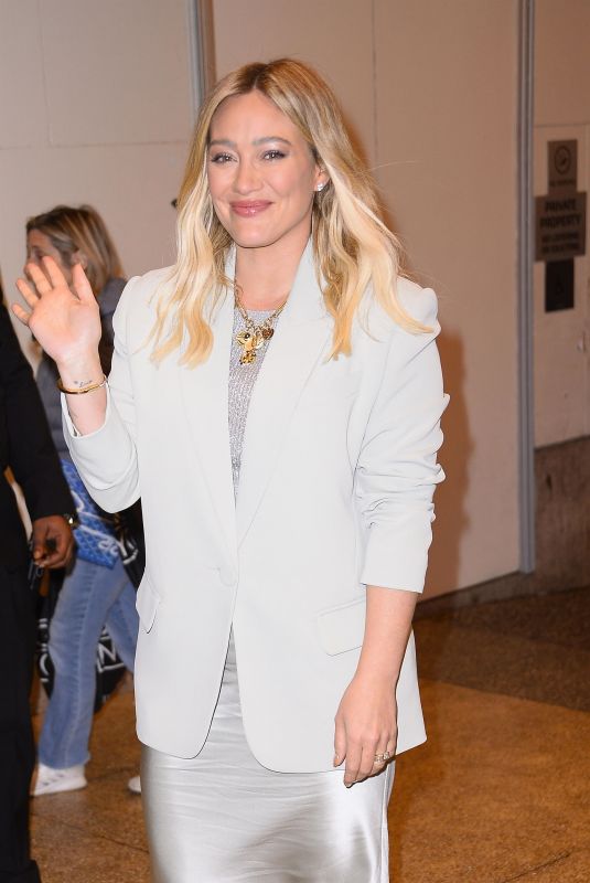 HILARY DUFF Arrives at CBS Morning Show to Promote Her Book My Sweet Little Boy in New York 11/07/2023