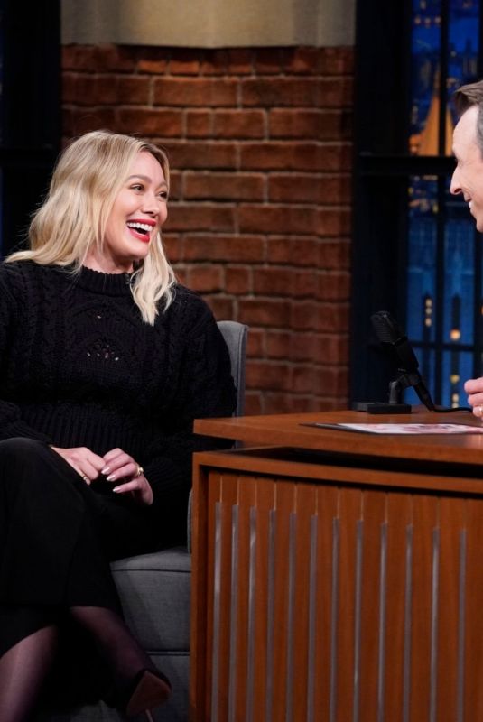 HILARY DUFF at Late Night with Seth Meyers 11/09/2023