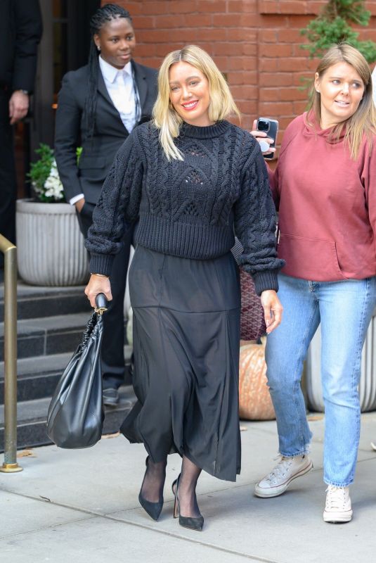 HILARY DUFF Leaves Her Hotel in New York 11/09/2023