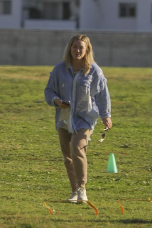 HILARY DUFF Out at a Park in Los Angeles 11/24/2023