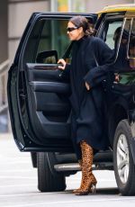 IRINA SHAYK Arrives at an Office Building in New York 11/21/2023