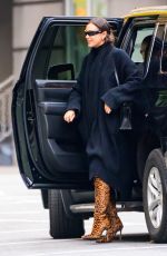 IRINA SHAYK Arrives at an Office Building in New York 11/21/2023