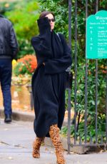 IRINA SHAYK Arrives at an Office Building in New York 11/21/2023
