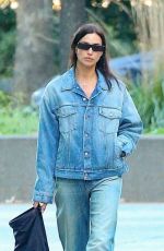 IRINA SHAYK in Double Denim Out and About in New York 11/03/2023