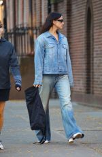 IRINA SHAYK in Double Denim Out and About in New York 11/03/2023