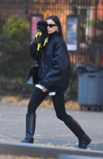 IRINA SHAYK Out with Her Dog in New York 11/20/2023